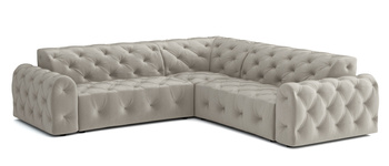 Stylowy narożnik z eleganckimi pikowaniami Candy 254x254 cm