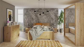 Szafa przesuwna z lustrem o szerokości 150 x 215 cm Bianca