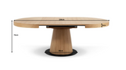Stół Teofil nowoczesny, okrągły, rozkładany 130 cm - 230 cm T74