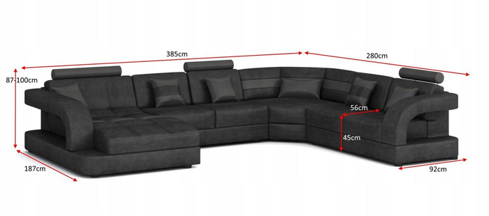 NAROŻNIK HUDSON C 385x280 cm