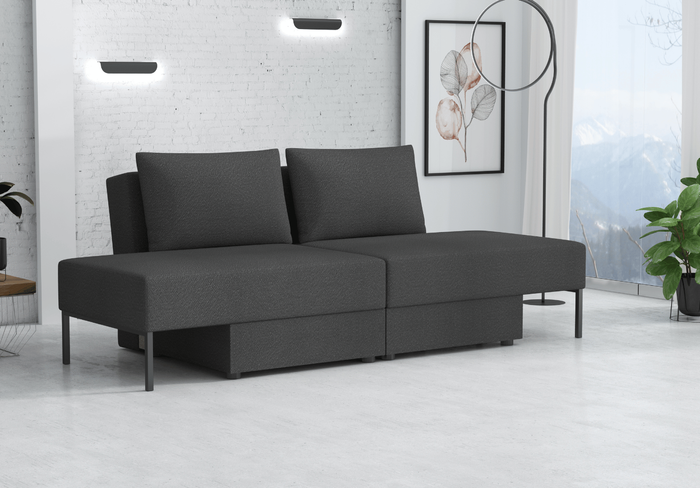 Wielofunkcyjna sofa narożna z funkcją spania TOMI 165x205 cm