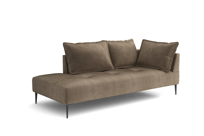 Milford szezlong/ leżanka nowoczesna na metalowych nóżkach 220x96 cm 