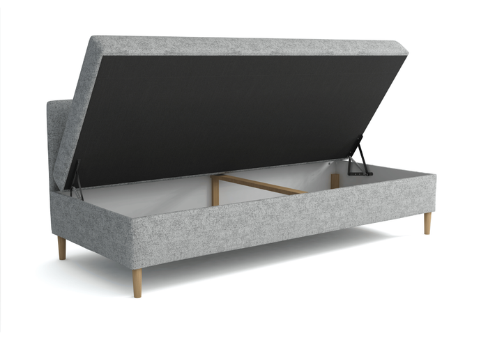 Łóżko kontynentalne pojedyncze IKAR z pojemnikiem 84x200 cm