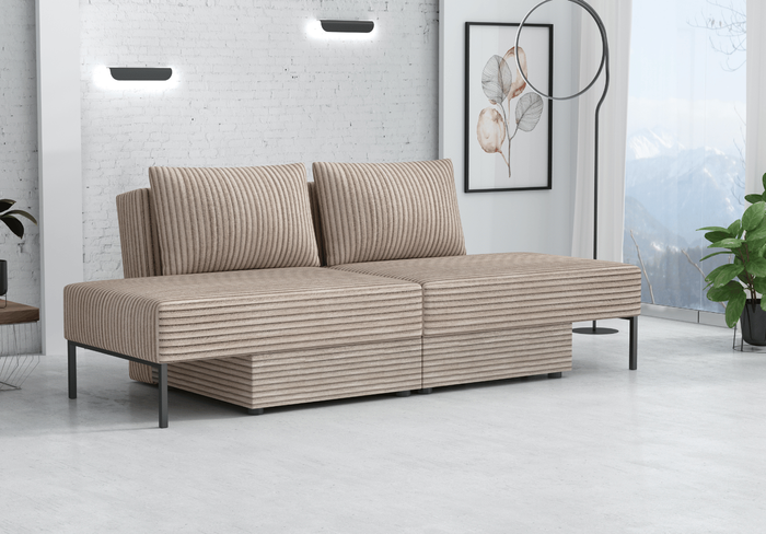 Wielofunkcyjna sofa narożna z funkcją spania TOMI 165x205 cm