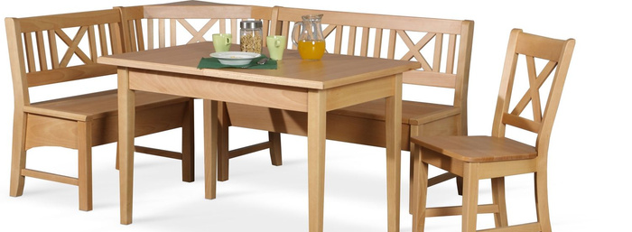 Drewniana ławka kuchenna BONN 130 cm