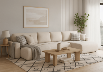 Narożnik z funkcją spania U MOET 342x142 cm