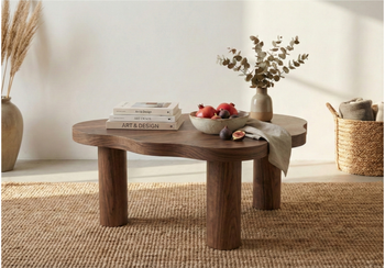 Stolik kawowy CUMULONIMBUS z fornirem dębowym 91 x 71 cm