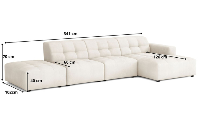 NAROŻNIK BERGO 341x126 cm