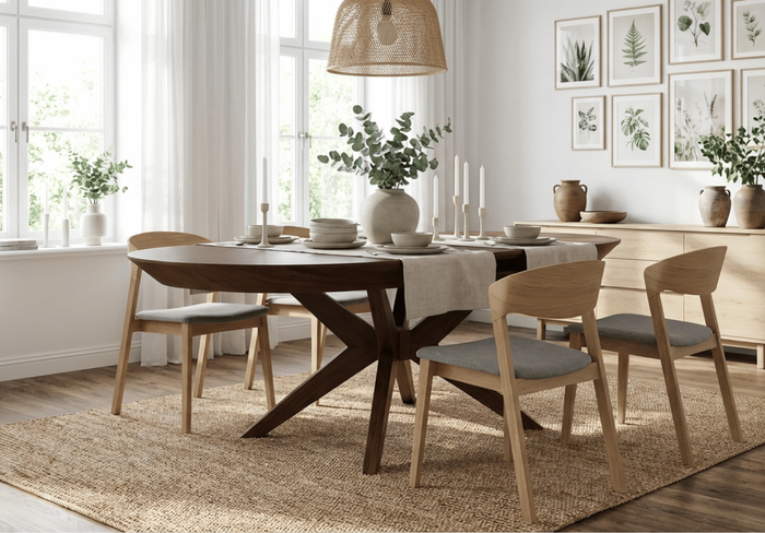 Stół nowoczesny, okrągły, rozkładany 120-220 cm FRANEK T66