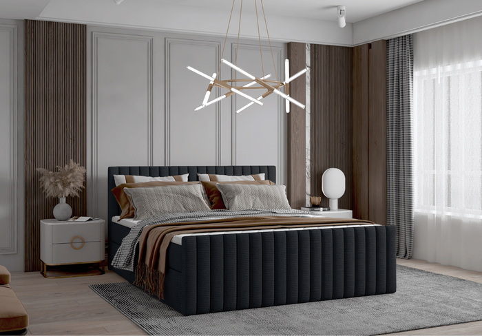 Łóżko kontynentalne boxspring HERA 183x222 cm