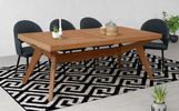 Stół prostokątny rozkładany w stylu rustykalnym  110 cm x 160 - 260 cm T48