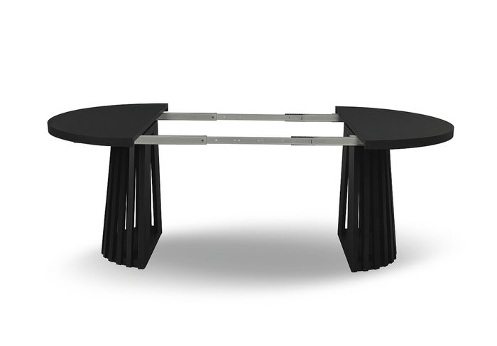 Stół okrągły, rozkładany na ażurowej nodze BARTEK T77 110-210 cm