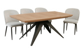 Ausziehbarer Tisch auf Metallgestell 100 x 200–300 cm Modell T56