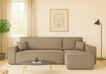 Narożnik uniwersalny z funkcją spania DENIS 244x142 cm