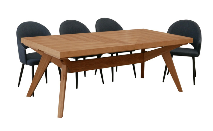 Stół Wacław prostokątny drewniany rozkładany w stylu rustykalnym 110 cm x 200 - 300 cm  T48