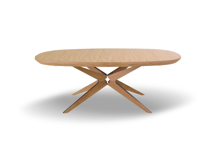 Stół owalny dębowy rozkładany GNIEWKO T79 110x200-300 cm