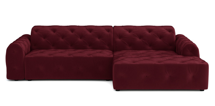 Stylowy narożnik z eleganckimi pikowaniami Candy 260x170 cm