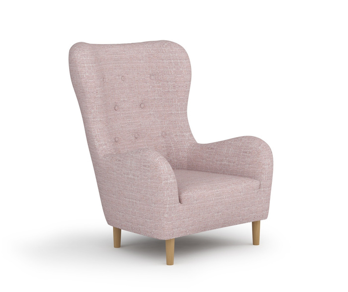 BENITO tapicerowany stylowy fotel uszak 103x90 cm