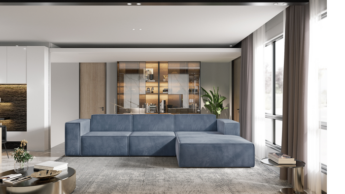 Nowoczesny narożnik modułowy do salonu Gaba A  285x254 cm