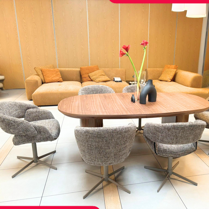 Stół Paweł rozkładany na ryflowanej nodze 110 cm x 200 - 300 cm T72