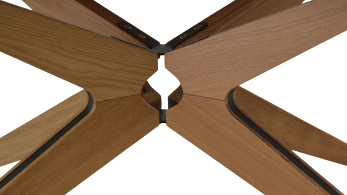 Owalny dębowy stół rozkładany 110 cm x 200-300 cm T79