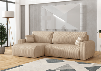 Narożnik lewostronny z funkcją spania DORATO L 250x142 cm