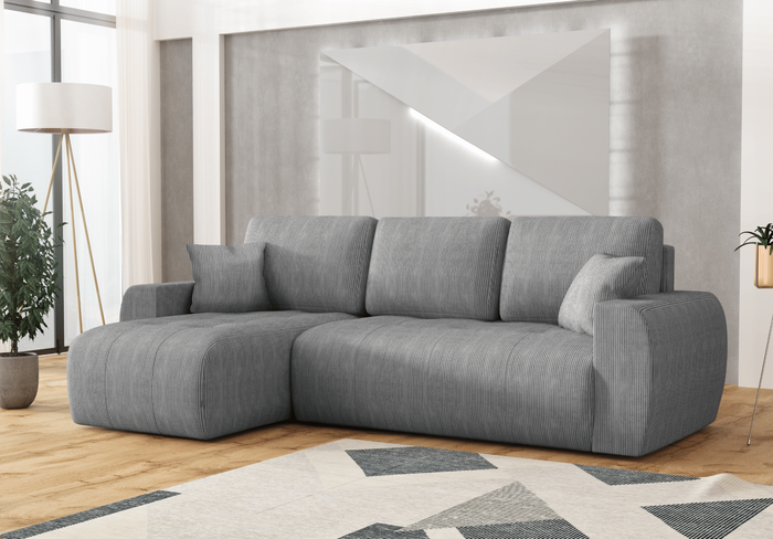 Narożnik lewostronny z funkcją spania L MOET mini 250x142 cm