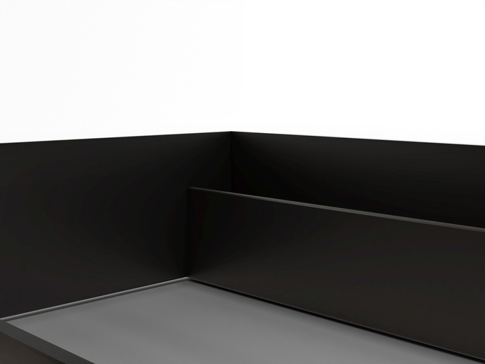 Łóżko drewniane czarne z materacem ATENA 140x200cm