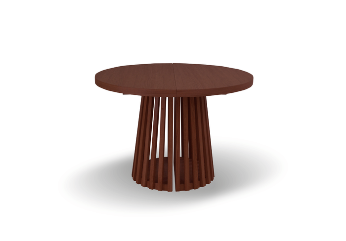 Stół okrągły, rozkładany na ażurowej nodze BARTEK T77 110-210 cm