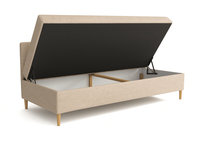 Łóżko kontynentalne pojedyncze IKAR z pojemnikiem 84x200 cm