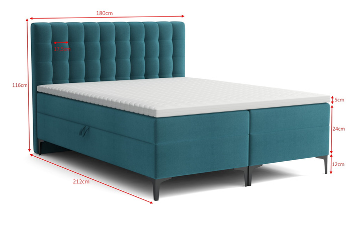 ŁÓŻKO TAPICEROWANE LUNEL