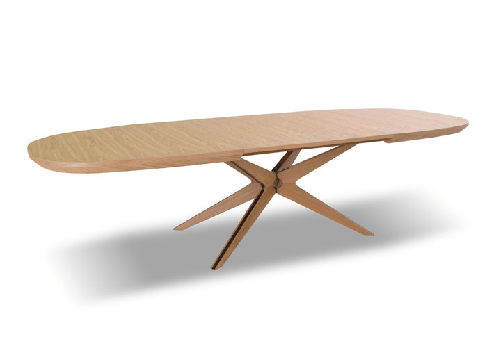 Stół owalny dębowy rozkładany GNIEWKO T79 110x200-300 cm