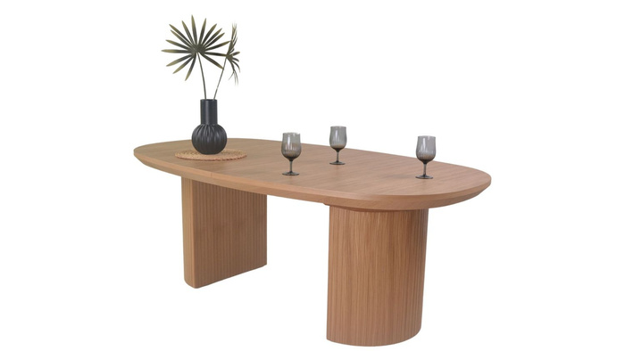 Stół Paweł rozkładany na ryflowanej nodze 110 cm x 200 - 300 cm T72