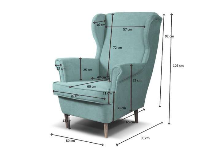 Fotel uszak CALIO 90x105 cm