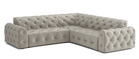 Stylowy narożnik z eleganckimi pikowaniami Candy 254x254 cm