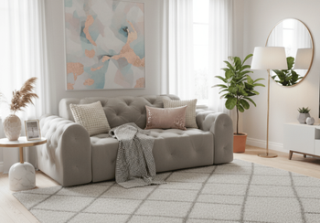 Sofa 2-osobowa z eleganckimi pikowaniami CANDY 190x107 cm