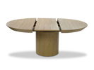 Stół okrągły, rozkładany na ryflowanej nodze DARIUSZ T68 130-180 cm