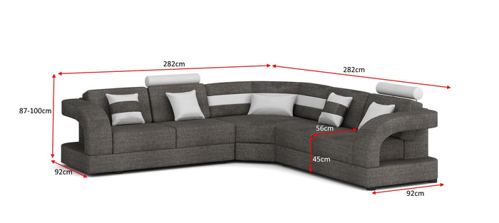 NAROŻNIK HUDSON B 282x282 cm