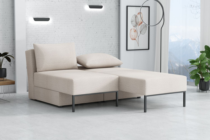 Wielofunkcyjna sofa narożna z funkcją spania TOMI 165x205 cm