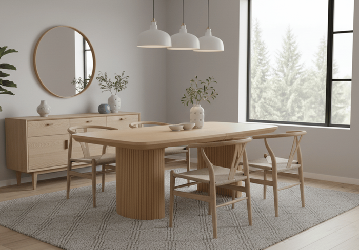 Stół rozkładany na ryflowanych nogach PIOTR T71 110x200-300 cm