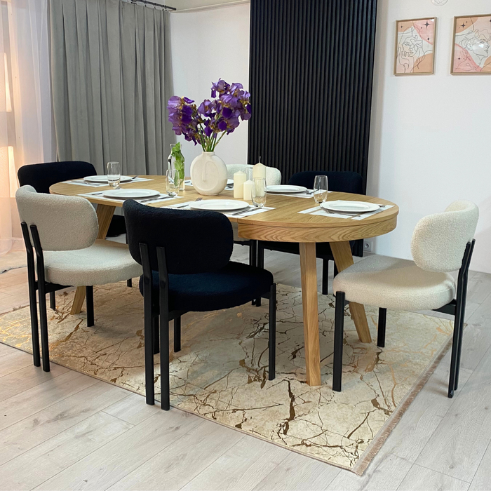 Stół okrągły, rozkładany PATRYK T70 - 100-200 cm