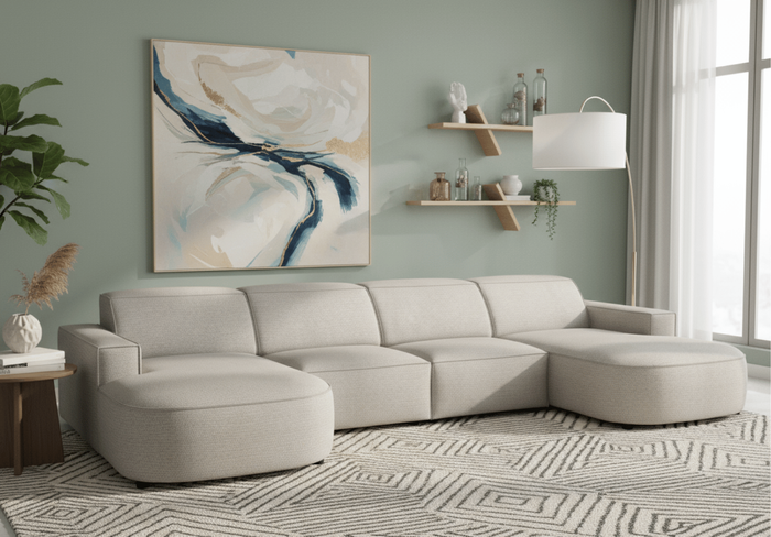 Narożnik 6-osobowy U LUCAS 364x166 cm