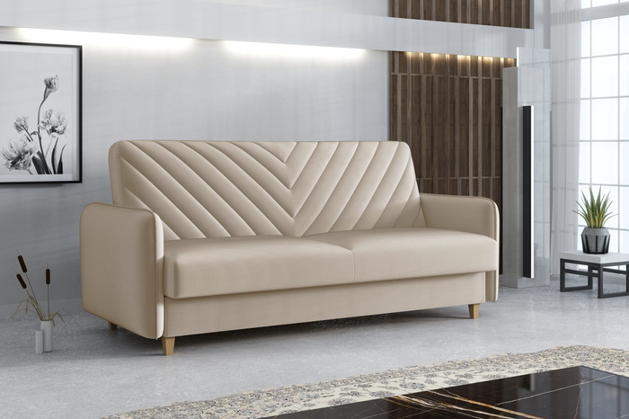 Wersalka rozkładana Loren 186x120 cm - granatowa Amon 07