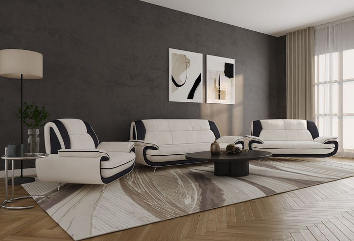  Zestaw wypoczynkowy Onyx 3-2-1 – nowoczesny komplet do stylowego salonu