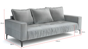 SOFA Z MARSZCZENIAMI MORRIS 216x98 cm