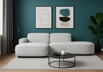 Narożnik lewostronny z otomaną LUCAS 284x166 cm