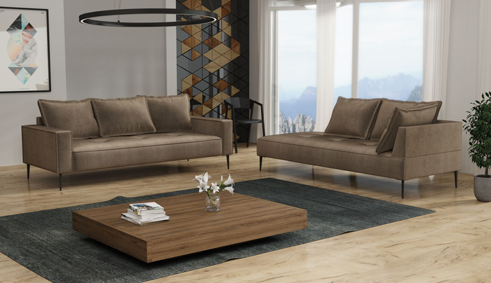 Milford szezlong/ leżanka nowoczesna na metalowych nóżkach 220x96 cm 