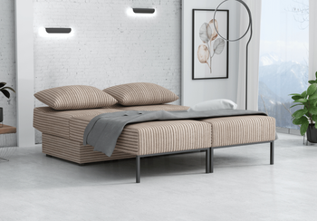 Wielofunkcyjna sofa narożna z funkcją spania TOMI 165x205 cm