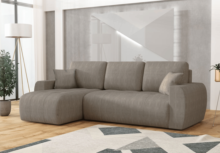 Narożnik lewostronny z funkcją spania L MOET mini 250x142 cm