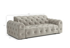 Sofa 4-osobowa z eleganckimi pikowaniami CANDY 255x107 cm
